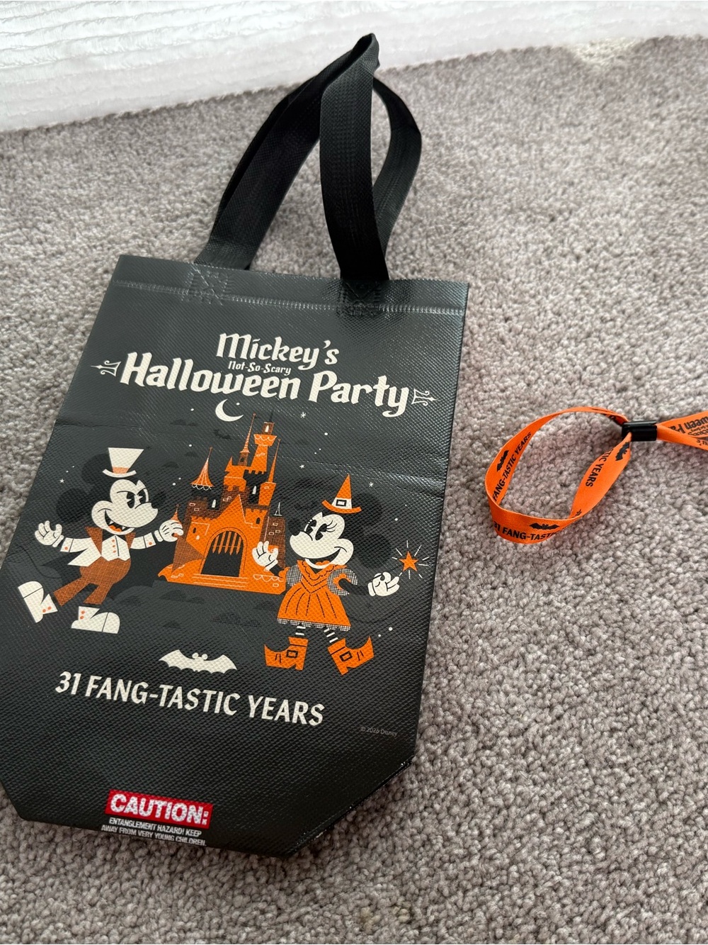 2026 Mickey’s Not So Scary Halloween Party MNSSHP Treat Bag Wristband Disney